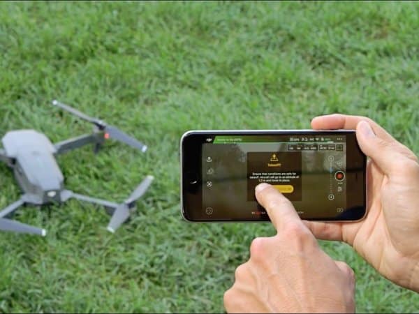 GPS de un dron controlado desde el móvil